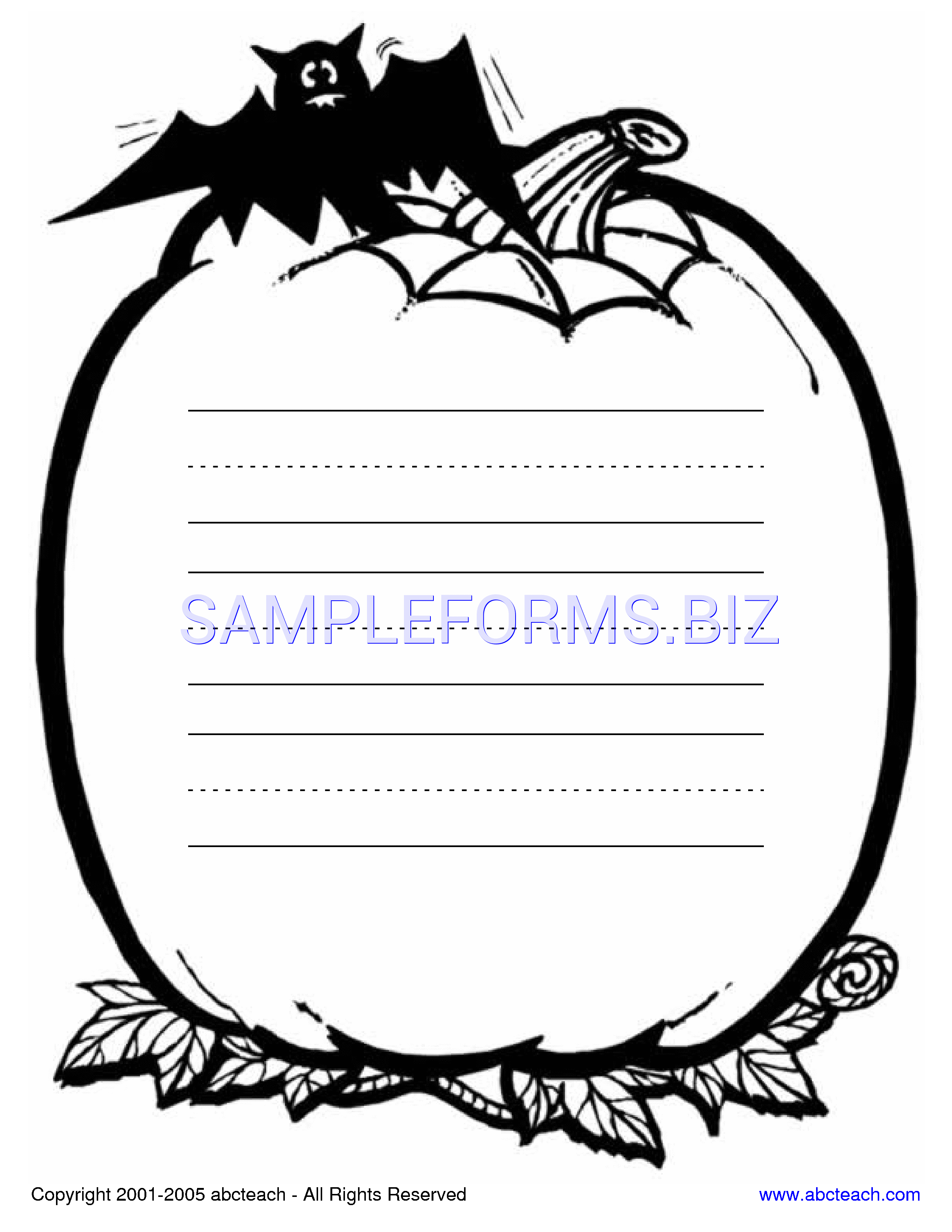 Preview free downloadable Lined Paper Template for Kids 1 in PDF (page 1)