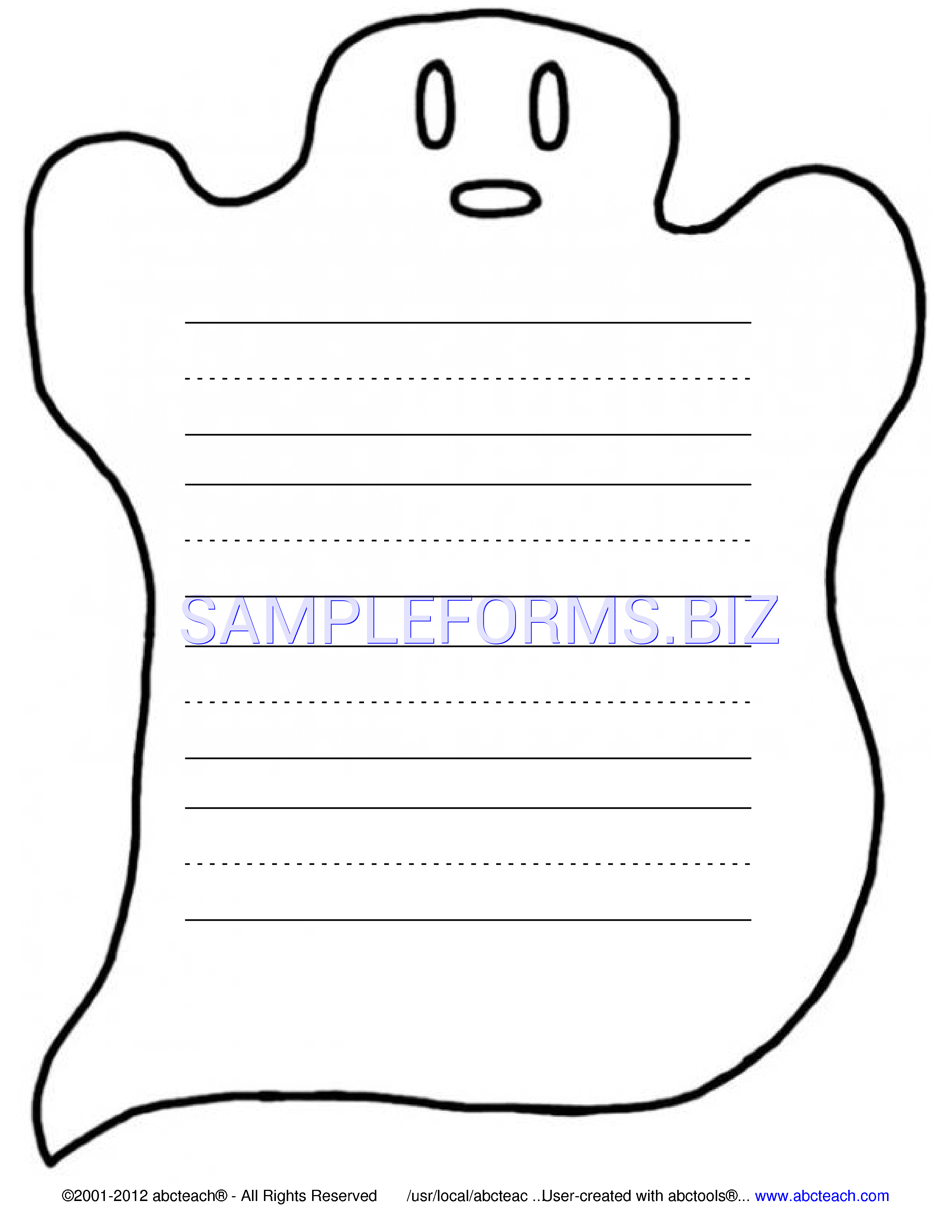 Preview free downloadable Lined Paper Template for Kids 3 in PDF (page 1)